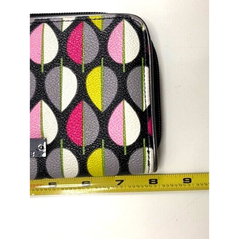 VERA BRADLEY Moon Drops Faux‎ Leather Accordion Zip Around Wallet RETIRED - Picture 6 of 7